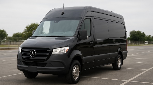 Exterior of Evansville Party Bus Company's 14 Passenger Sprinter Limousine in Evansville