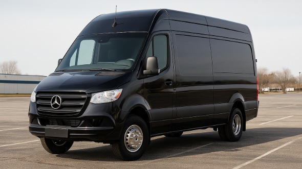 Exterior of Charter Bus Company Nashville's 14 Passenger Sprinter Limousine in Nashville