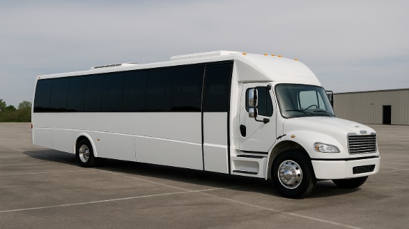 Exterior of Charter Bus Company Terre Haute's 30 Passenger Party Bus in Terre Haute