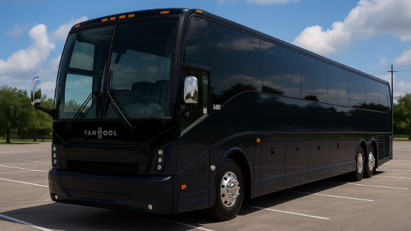 Exterior of Charter Bus Company Evansville's 45 Passenger Charter Bus in Evansville