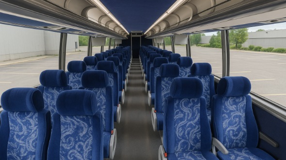 Interior of Charter Bus Company Evansville's 46 Passenger Charter Bus in Evansville