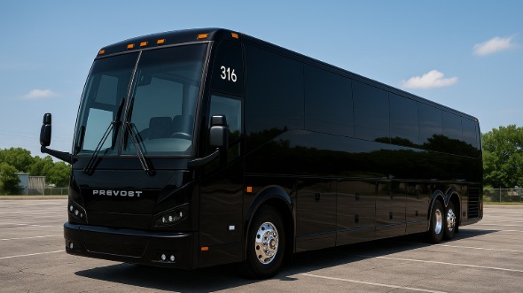 Exterior of Charter Bus Company Evansville's 48 Passenger Charter Bus in Evansville