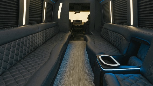 evansville 40 passenger party bus interior